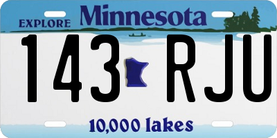 MN license plate 143RJU