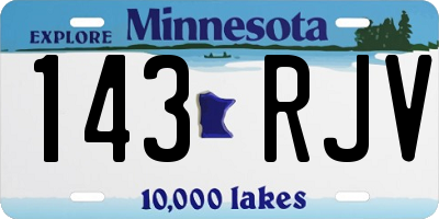 MN license plate 143RJV