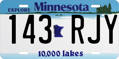 MN license plate 143RJY