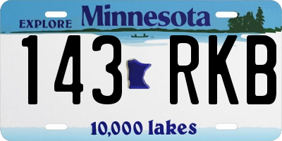 MN license plate 143RKB