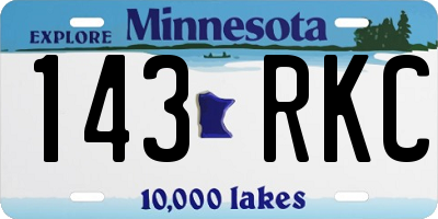 MN license plate 143RKC