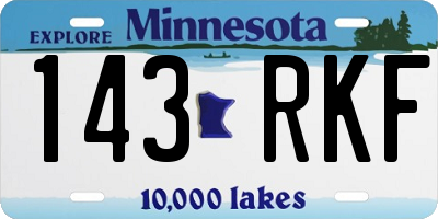 MN license plate 143RKF