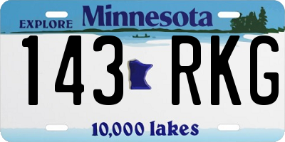 MN license plate 143RKG