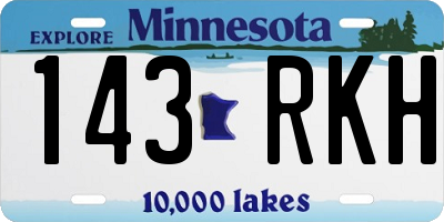 MN license plate 143RKH