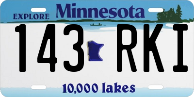 MN license plate 143RKI