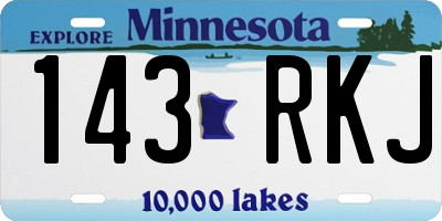 MN license plate 143RKJ