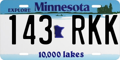 MN license plate 143RKK