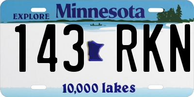 MN license plate 143RKN