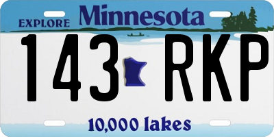 MN license plate 143RKP