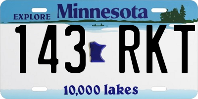 MN license plate 143RKT