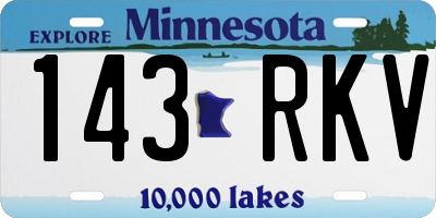 MN license plate 143RKV