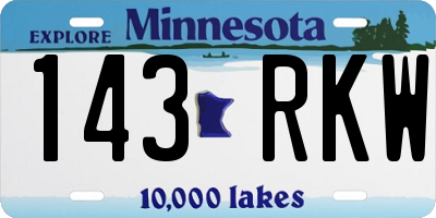 MN license plate 143RKW