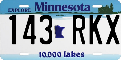 MN license plate 143RKX