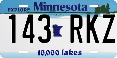MN license plate 143RKZ