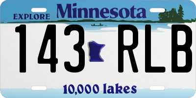 MN license plate 143RLB