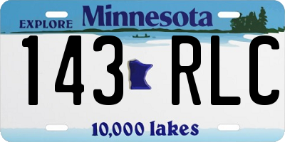 MN license plate 143RLC
