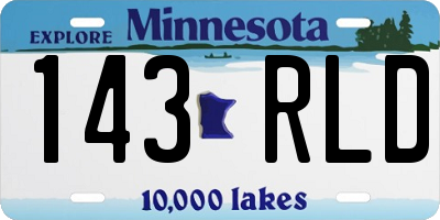 MN license plate 143RLD