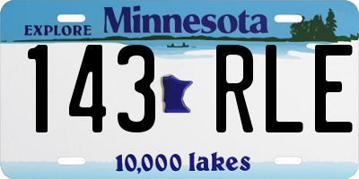 MN license plate 143RLE