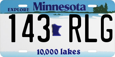 MN license plate 143RLG