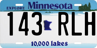 MN license plate 143RLH