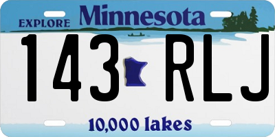 MN license plate 143RLJ