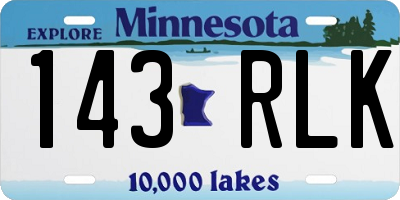 MN license plate 143RLK