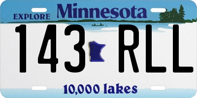 MN license plate 143RLL