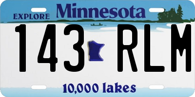 MN license plate 143RLM