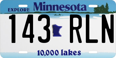 MN license plate 143RLN