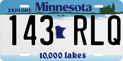 MN license plate 143RLQ