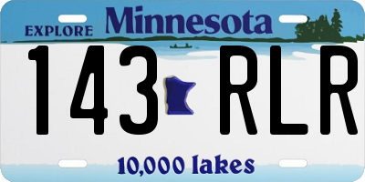 MN license plate 143RLR