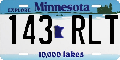 MN license plate 143RLT