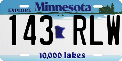 MN license plate 143RLW