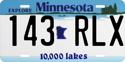 MN license plate 143RLX