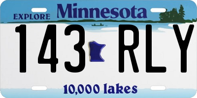 MN license plate 143RLY