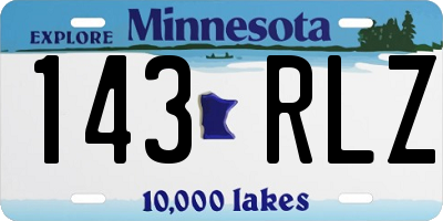 MN license plate 143RLZ