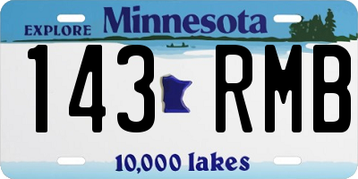 MN license plate 143RMB