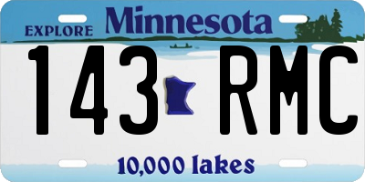 MN license plate 143RMC