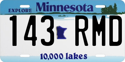 MN license plate 143RMD