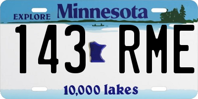 MN license plate 143RME