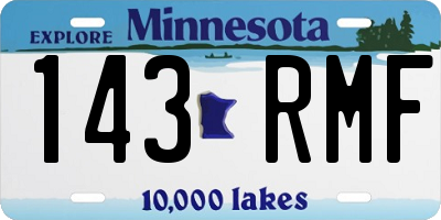 MN license plate 143RMF