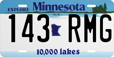 MN license plate 143RMG