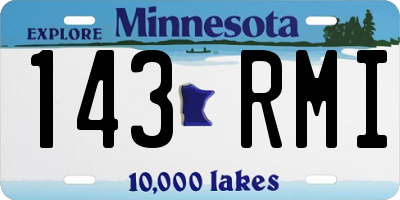 MN license plate 143RMI