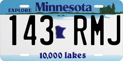 MN license plate 143RMJ