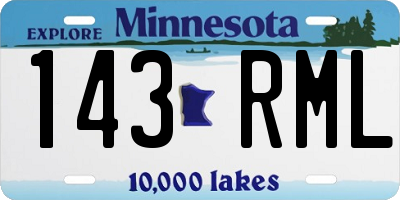 MN license plate 143RML