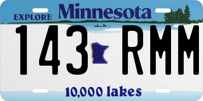 MN license plate 143RMM