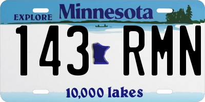 MN license plate 143RMN