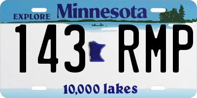 MN license plate 143RMP