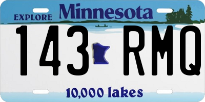 MN license plate 143RMQ