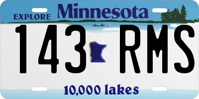 MN license plate 143RMS